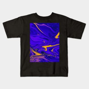 Purple and Yellow Abstract-Art Kids T-Shirt